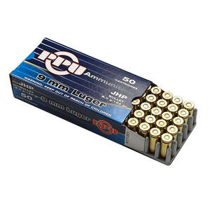 Ammunition: PPU 9mm 124gr JHP