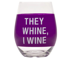Personal Care: They Whine Wine Glass - Purple 470mL