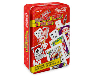Coca Cola- Playing Cards & Dice Tin Set