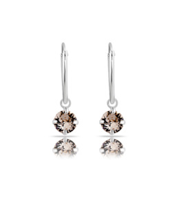 Swarovski Silk Crystal Sterling Silver Sleeper Earrings