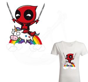 Merchandise: Heat Transfer Sticker - Deadpool