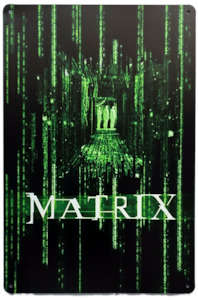New Years: Retro Metal Sign- Matrix