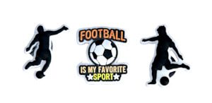 New Years: Football Favourite Sport Jibbitz Charms Set