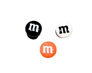 New Years: Black & White MnMs Jibbit Charms