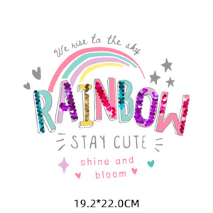 Clearance: Heat Transfer Sticker- Rainbow