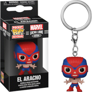 Funko Pocket Pop Marvel:( Lucha Libre Edition)- El Aracno Spider-Man Vinyl Keychain