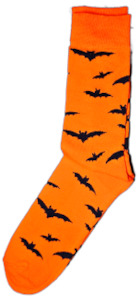 Halloween: Sloth Sox- Bats Orange Socks