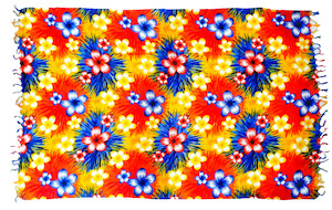 Red Sarong with Frills