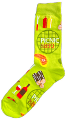 Sloth Sox-BBQ Green Socks