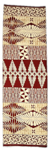 Lavalava Sarong: Rusty Brown Tapa Leaves Lavalava