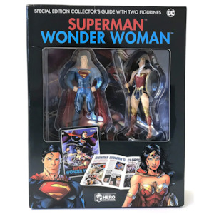 DC Superman & Wonder Woman Illustrated Guide WITH 2 Figures by Eagle Moss