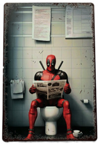 Retro Metal Sign- Deadpool
