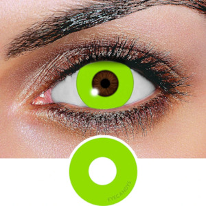 Cosmetic Lens Cosplay: Cosmetic Lens - Solid Green Lens