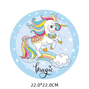 Heat Transfer Sticker- Unicorn Magic Blue