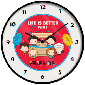 F R I E N D S: Friends Chibi Clock 10 Inch