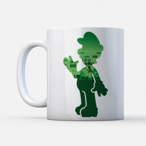 Super Mario: Nintendo Super Mario- Luigi Silhouette Mug