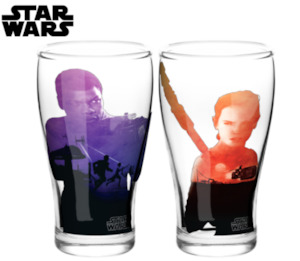Star Wars: Set of Star Wars Glass Set - (Rey & Finn Schooner)