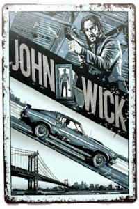 Black Friday 1: Retro Metal Sign- John Wick