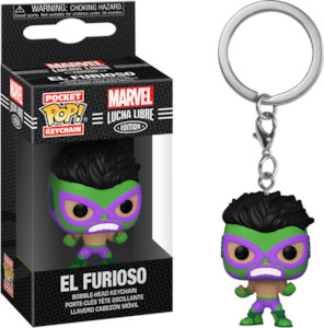 Funko Pocket Pop Marvel:( Lucha Libre Edition)- El Furioso Hulk Vinyl Keychain