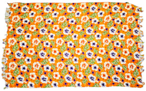 Sarongs: Hibiscus Orange Sarong with Frills