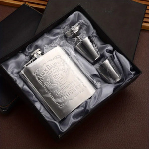 His: Jack Daniels Pocket Flask Gift Set