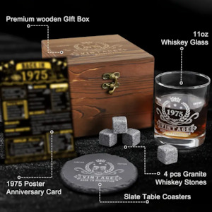 Birthday Whiskey Glass Gift Set ( 30th/40th/50th)