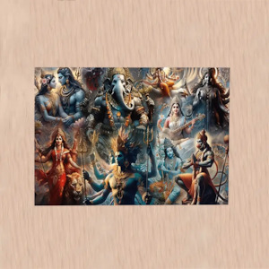 Vibrant Hindu Deity Canvas Wall Art