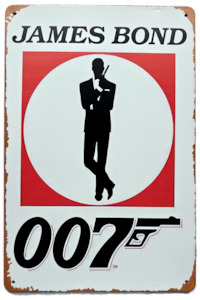 Retro Metal Sign- 007 Bond