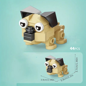 Kids Teens: Pug Dog Building Block Set