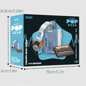 Portable Cassette Player Building Blocks Set