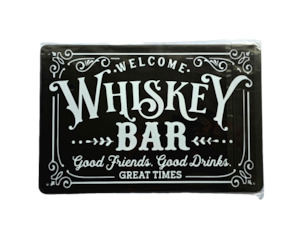 Home Page 12 Only: Retro Metal Sign- Whiskey Bar