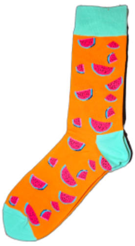 Sloth Sox-Orange Watermelon Socks