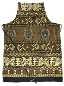 Brown Turtle Island Design Apron-Unisex