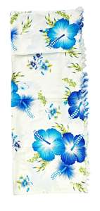 BLUE White Sarong with Frills
