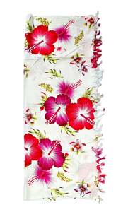 PINK White Sarong with Frills