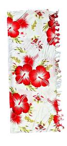 Red White Sarong with Frills