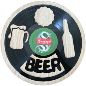 Steinlager Beer Vinyl Wood Art