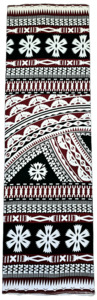 Lavalava Sarong: Lavalava  3 Tone Tapa Design- Maroon