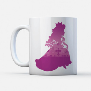 Hers: Nintendo Super Mario - Peach  Silhouette Mug