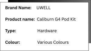 Starter Kits: Uwell - Caliburn G4 Pod Kit