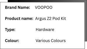 Starter Kits: Voopoo - Argus Z2 Pod Kit