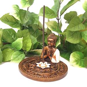 ROUND INCENSE HOLDER BUDDHA