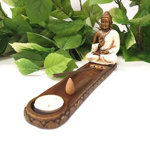 Long Incense & Candle Holder Buddha