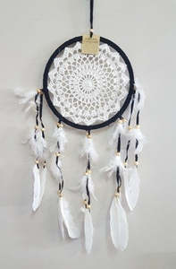 Dream Catchers: CROCHET DREAMCATCHER 22cm-BLACK