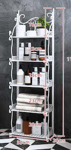 Metal Bakers Stand 5 Shelves White