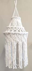 Home Accessories: Macrame 3 Tier Lamp Shade