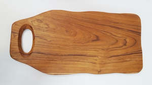 Home Accessories: Wavy Teak Bread & Cheese Board