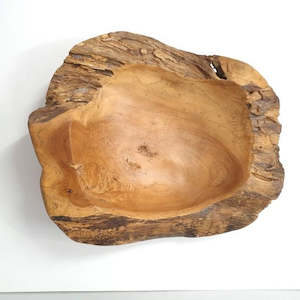 Home Accessories: Arosi Teak Rustic Bowl 35cm