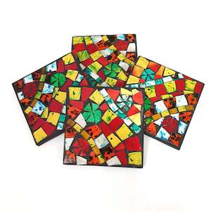 Home Accessories: Hunder Mosaic Coasters S/4