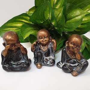 3 Monk Hear / See / Speak No Evil Blue